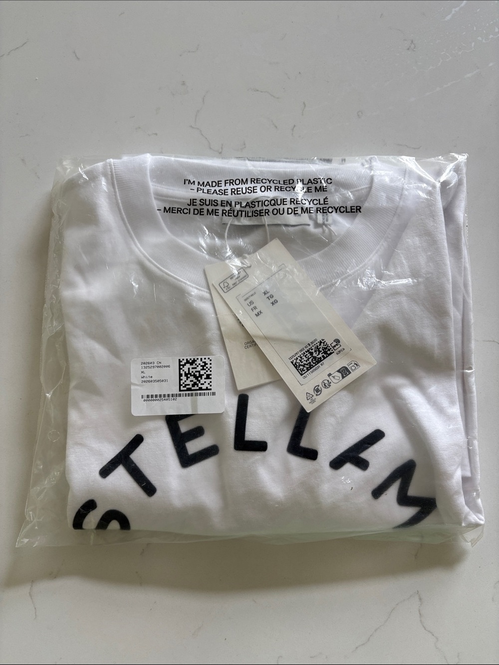 NWT Stella McCartney X H&M White Oversized Printed T-Shirt XL